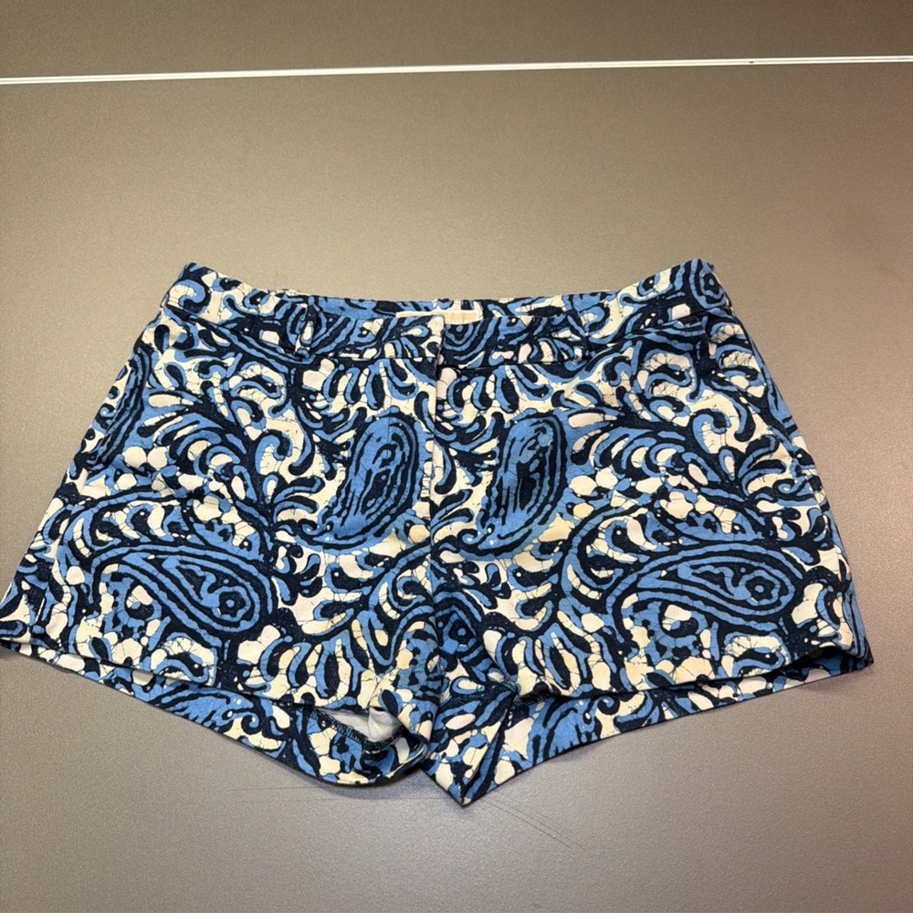Michael‎ Kors Women's Blue Paisley Chino Print Shorts Size 8/ Medium